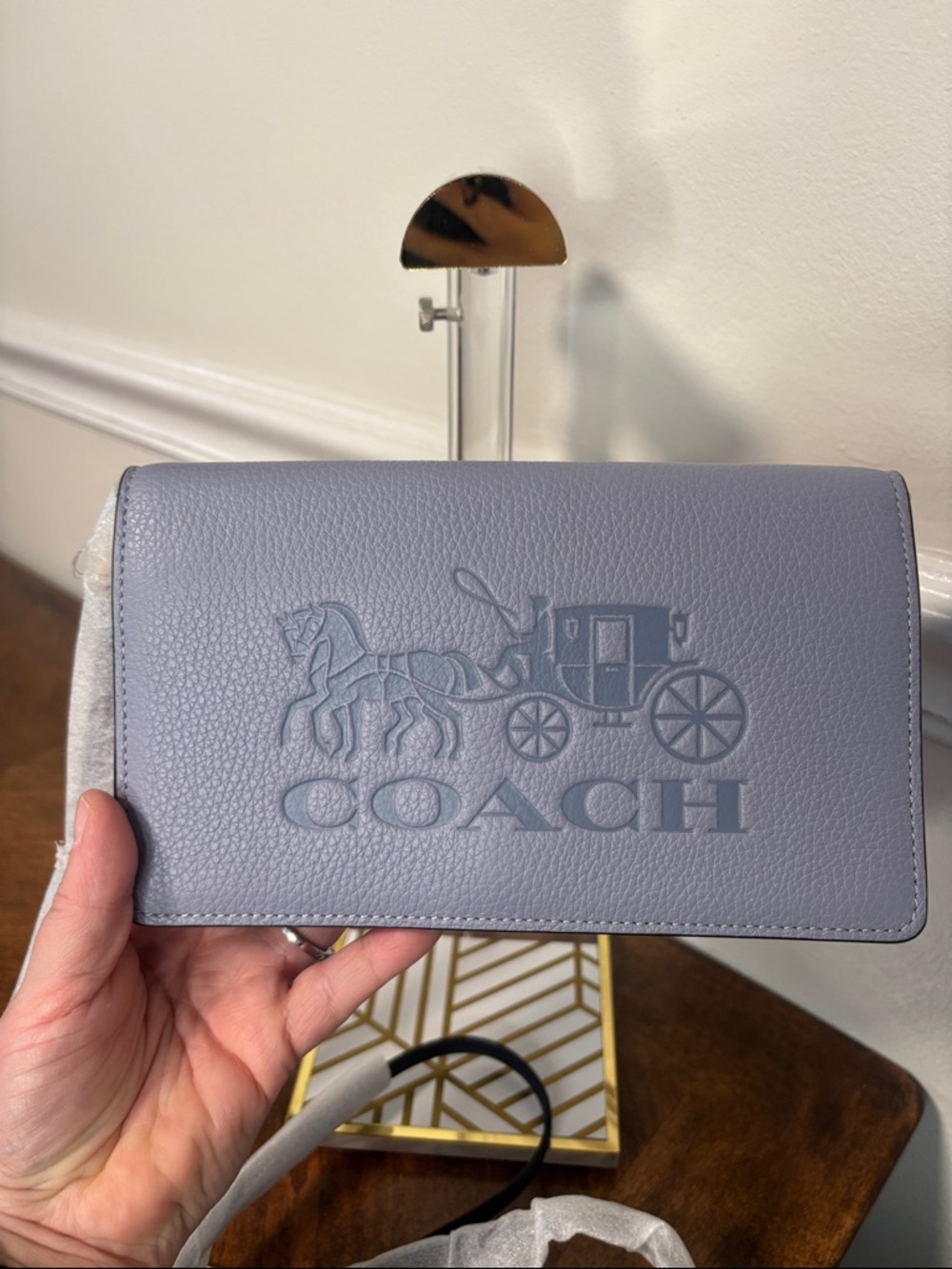 Coach Anna Foldover Clutch Crossbody in a Twilight multi-color design - Picture 10 of 11